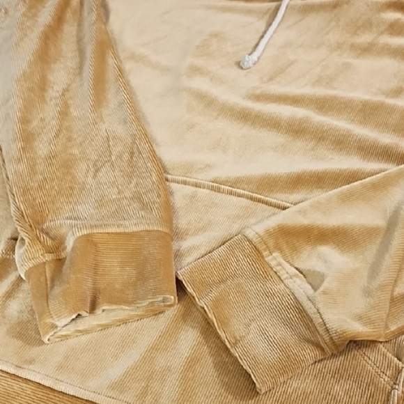 So Soft Velvety Butterscotch Hoodie with Luxurious Texture - Picture 3 of 9